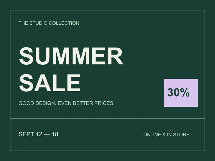 Original: SUMMER SALE
